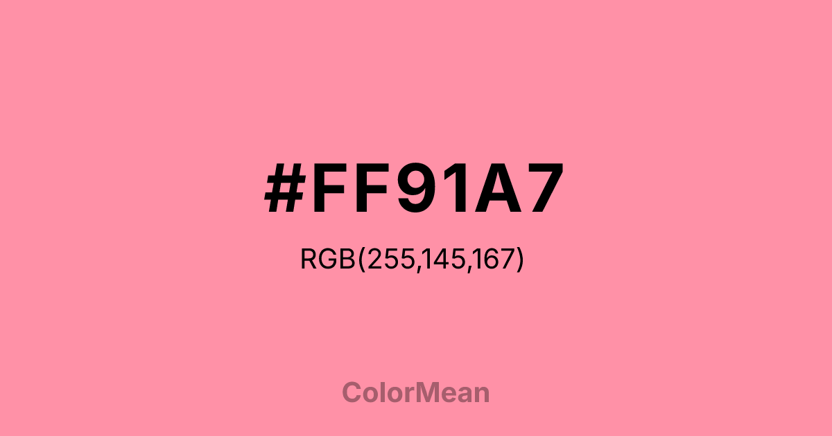 #FF91A7 color swatch