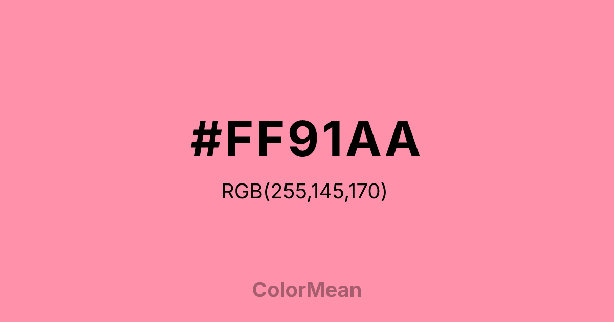 #FF91AA color swatch