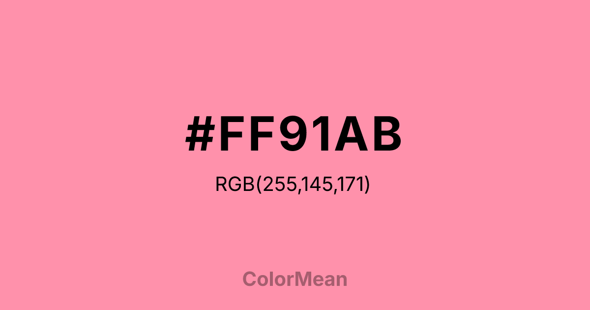 #FF91AB color swatch