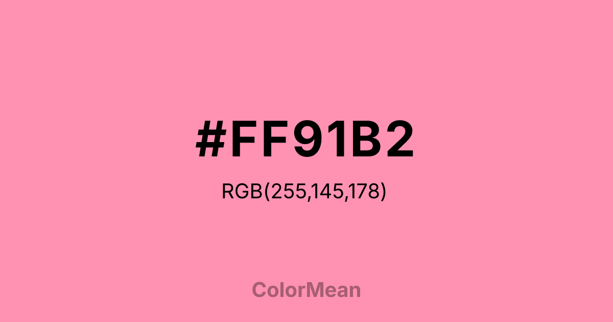 #FF91B2 color swatch