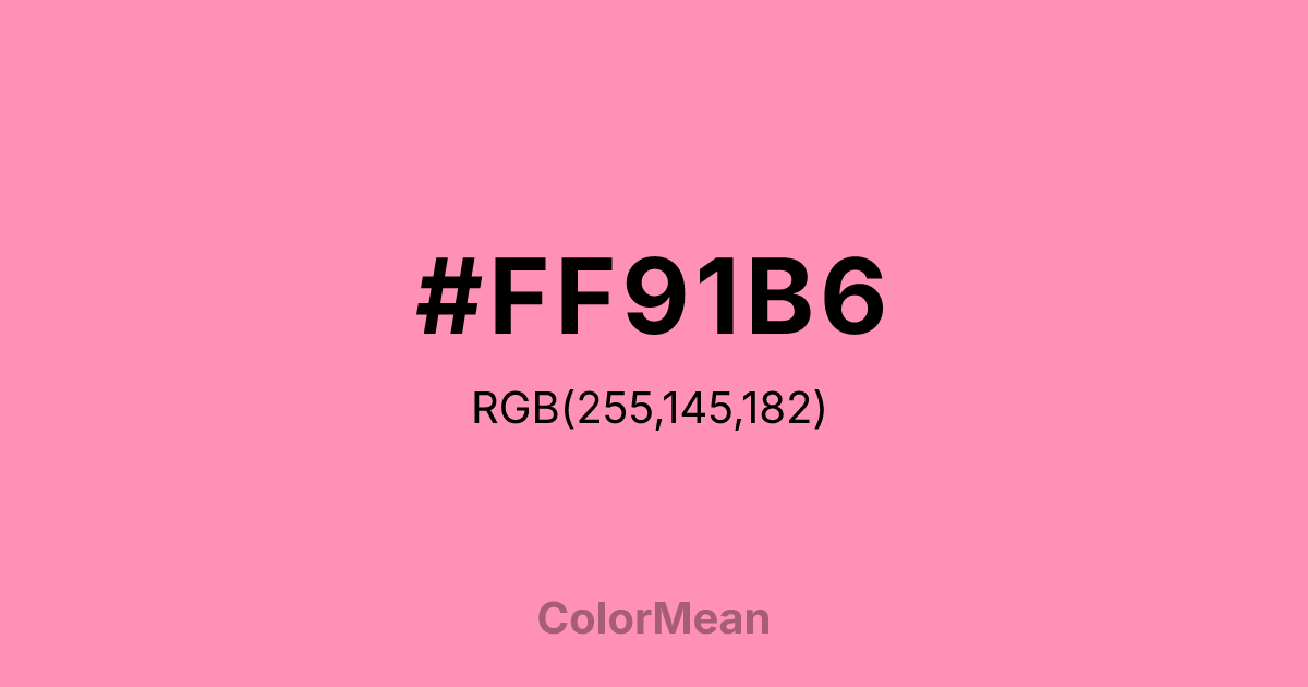#FF91B6 color swatch