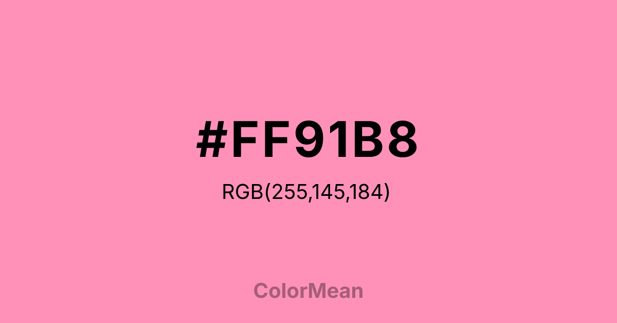 #FF91B8 color swatch