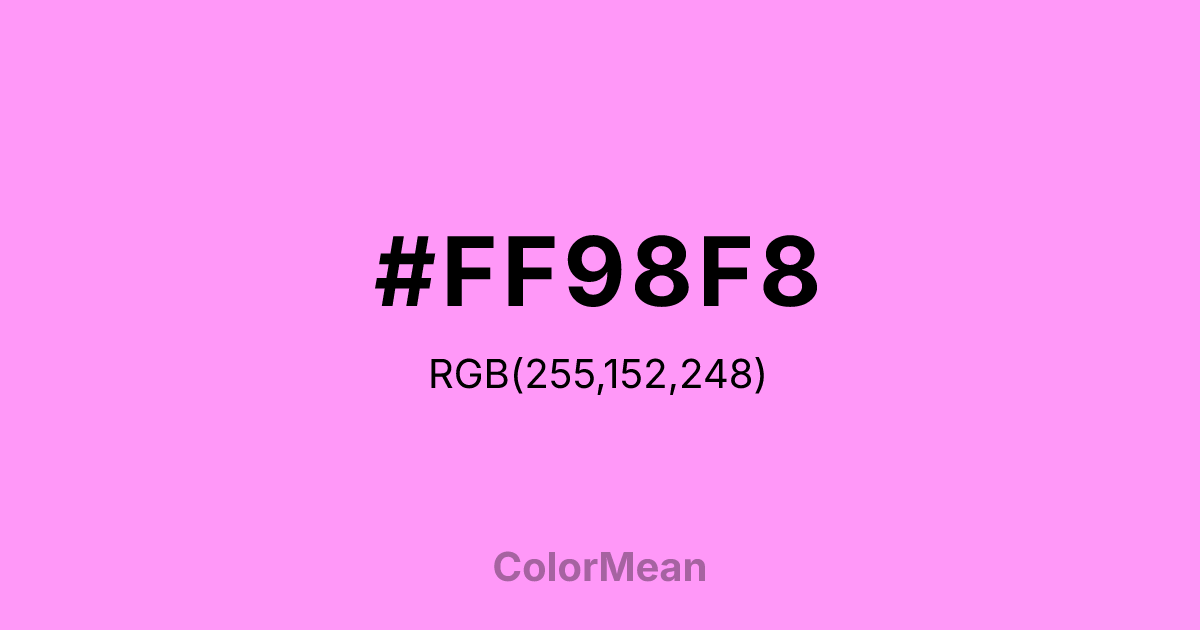 #FF98F8 color swatch