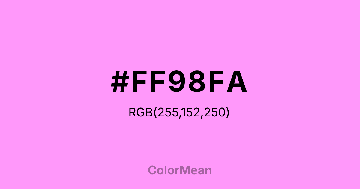 #FF98FA color swatch