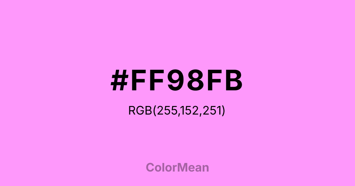 #FF98FB color swatch