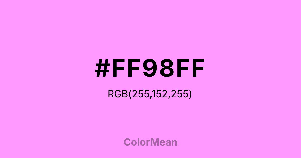 #FF98FF color swatch