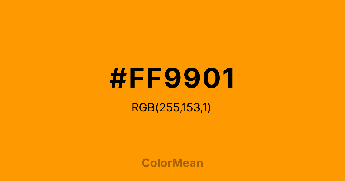#FF9901 color swatch
