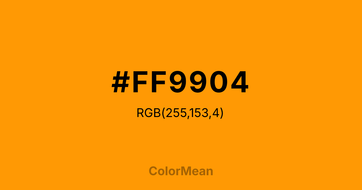 #FF9904 color swatch