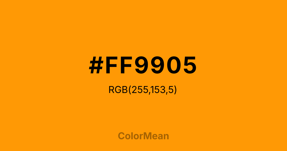#FF9905 color swatch