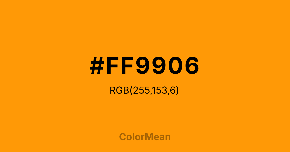 #FF9906 color swatch
