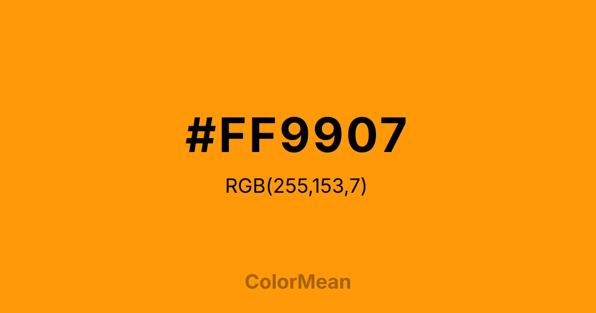 #FF9907 color swatch