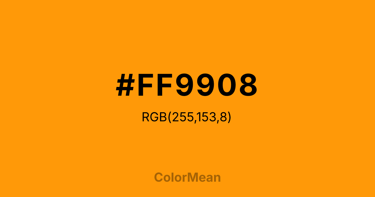 #FF9908 color swatch