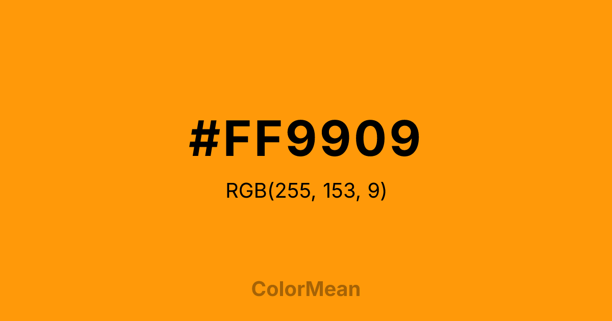 #FF9909 color swatch