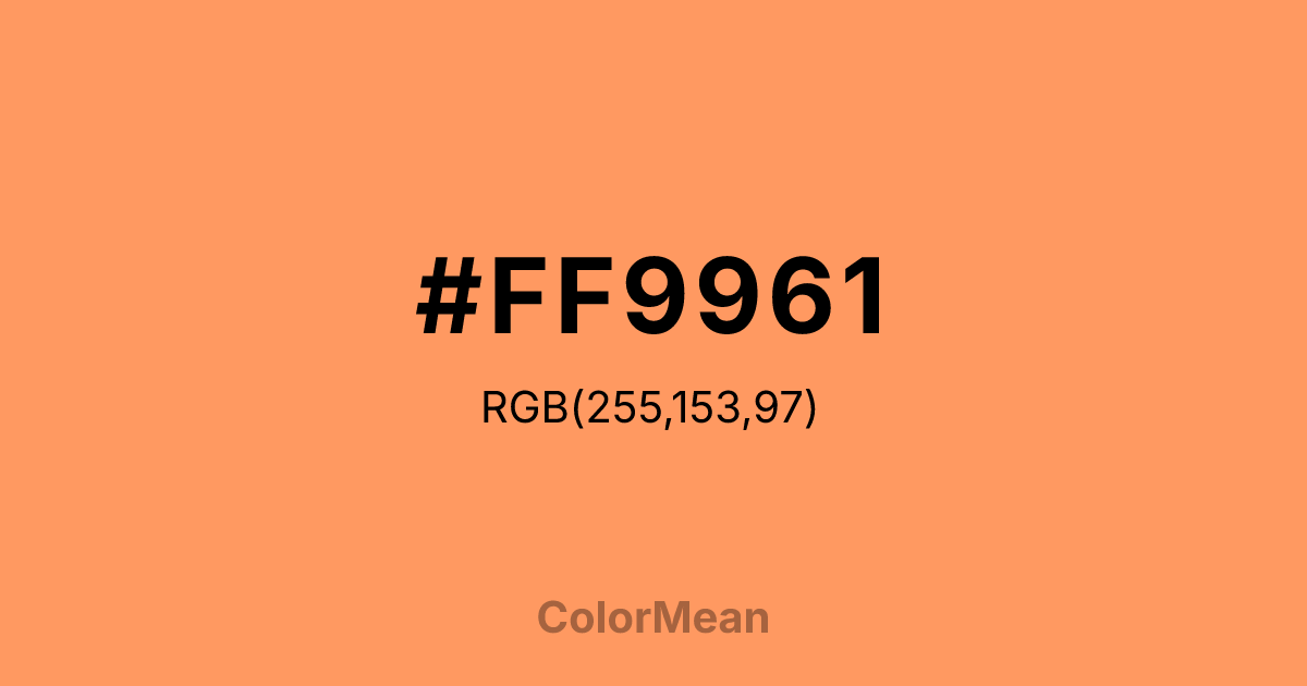 #FF9961 color swatch