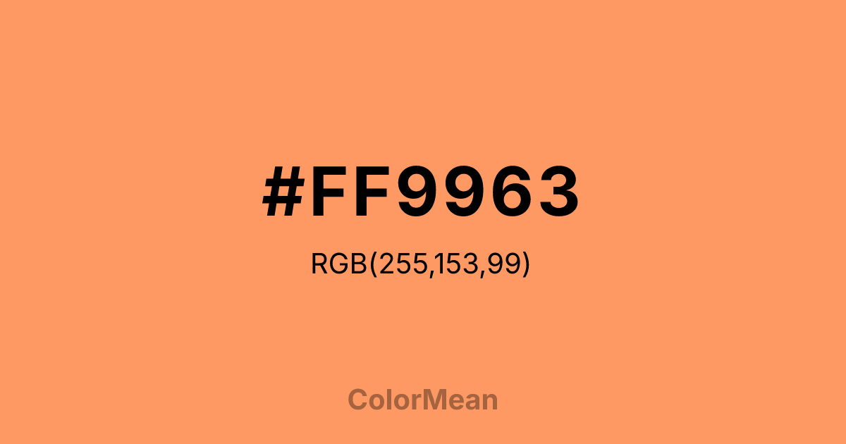 #FF9963 color swatch