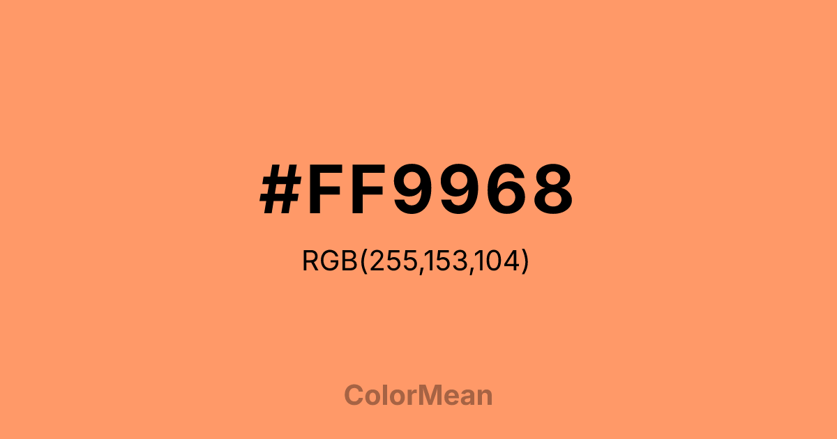 #FF9968 color swatch