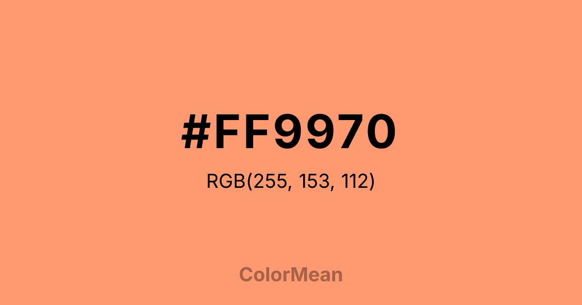 #FF9970 color swatch