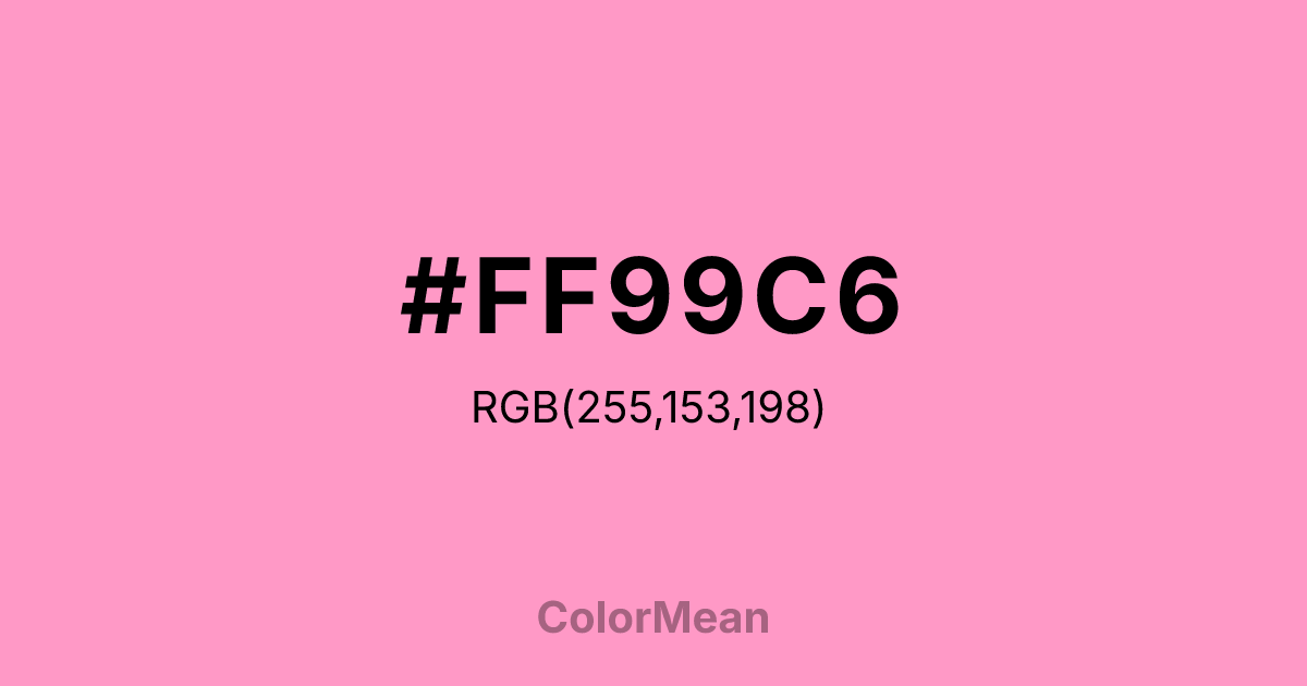 #FF99C6 color swatch