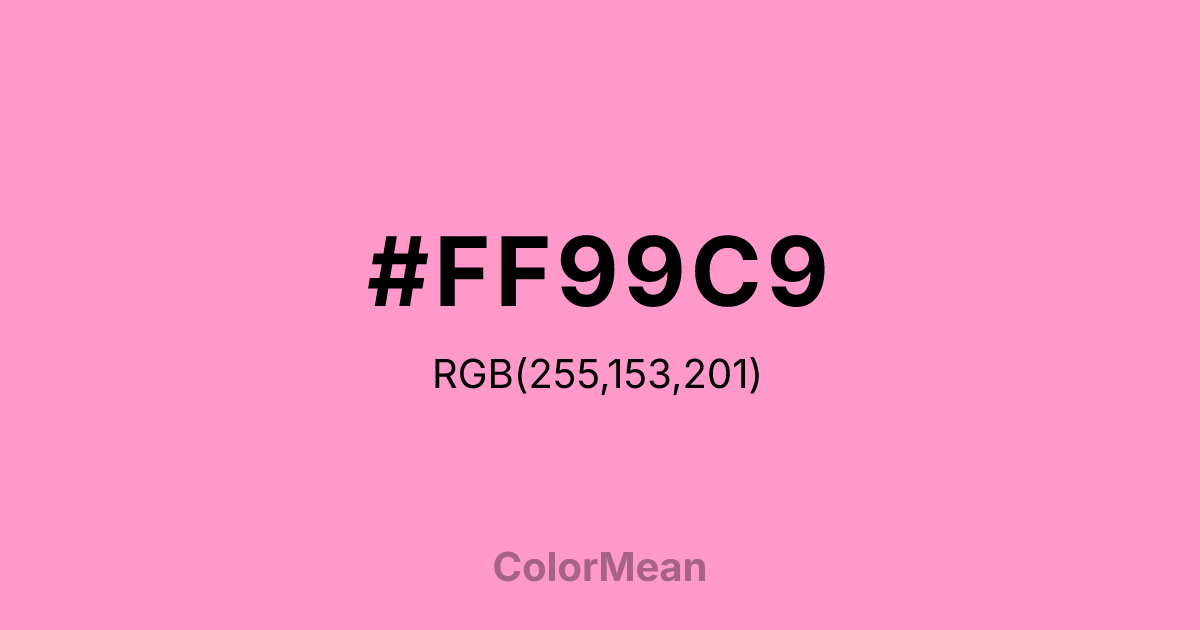 #FF99C9 color swatch