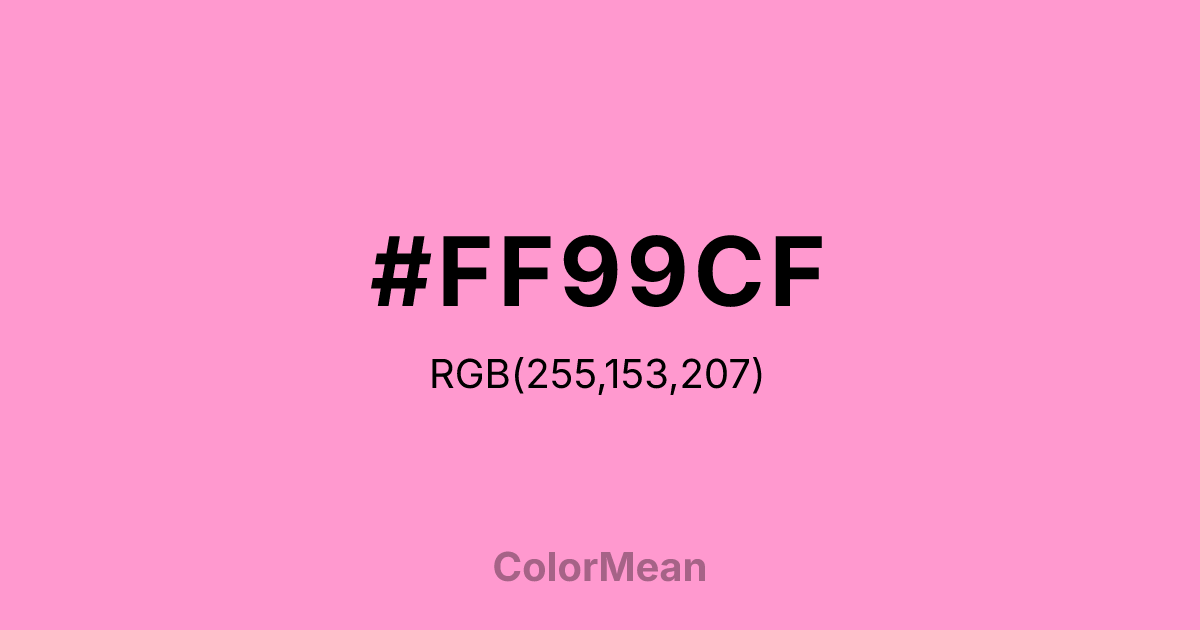 #FF99CF color swatch