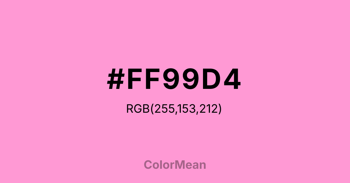 #FF99D4 color swatch