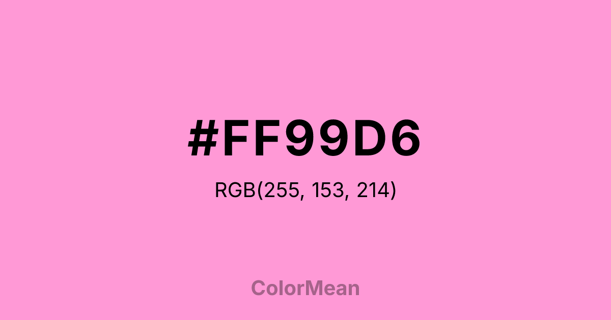 #FF99D6 color swatch
