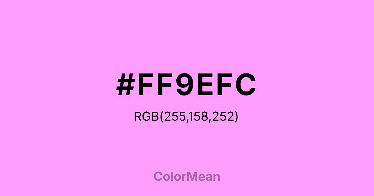 #FF9EFC color swatch