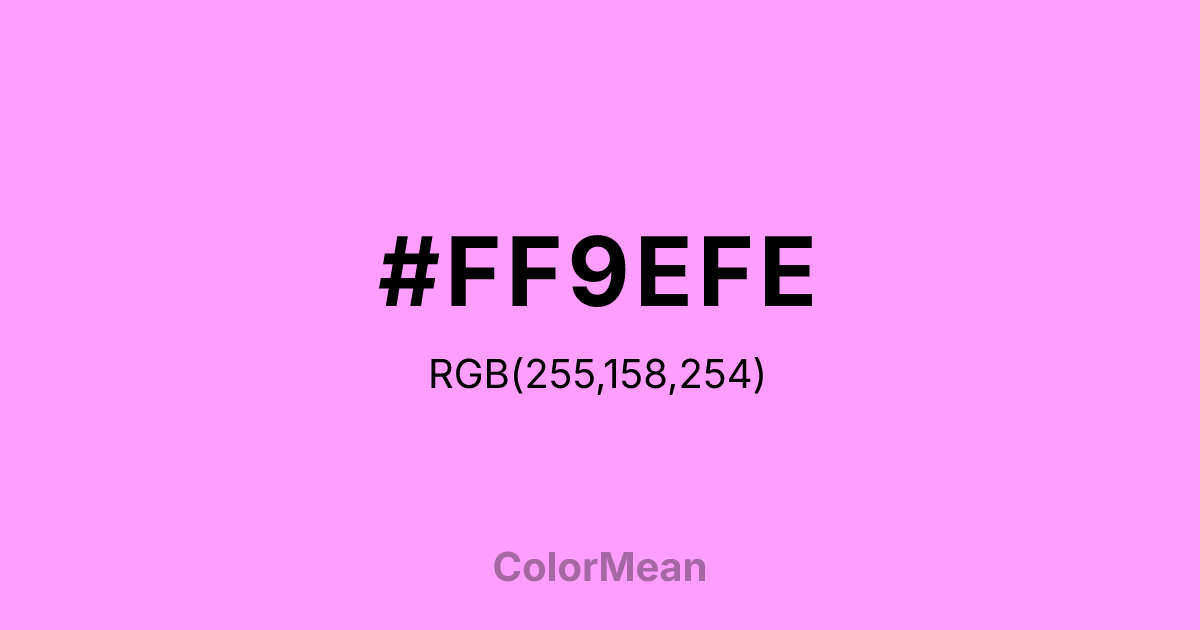 #FF9EFE color swatch