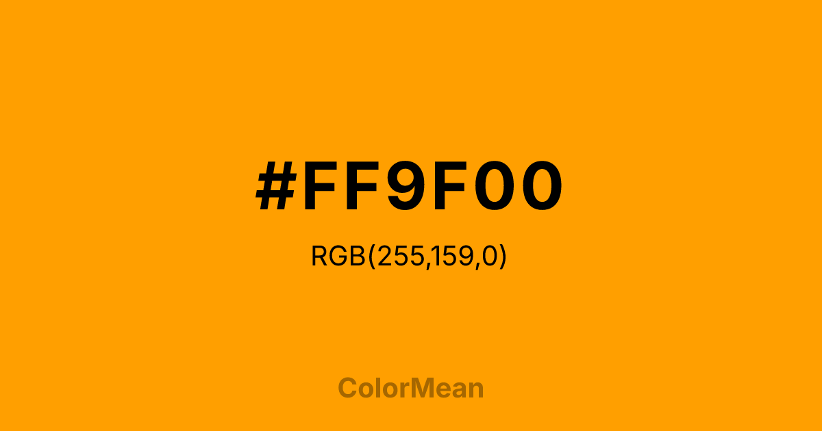 #FF9F00 color swatch