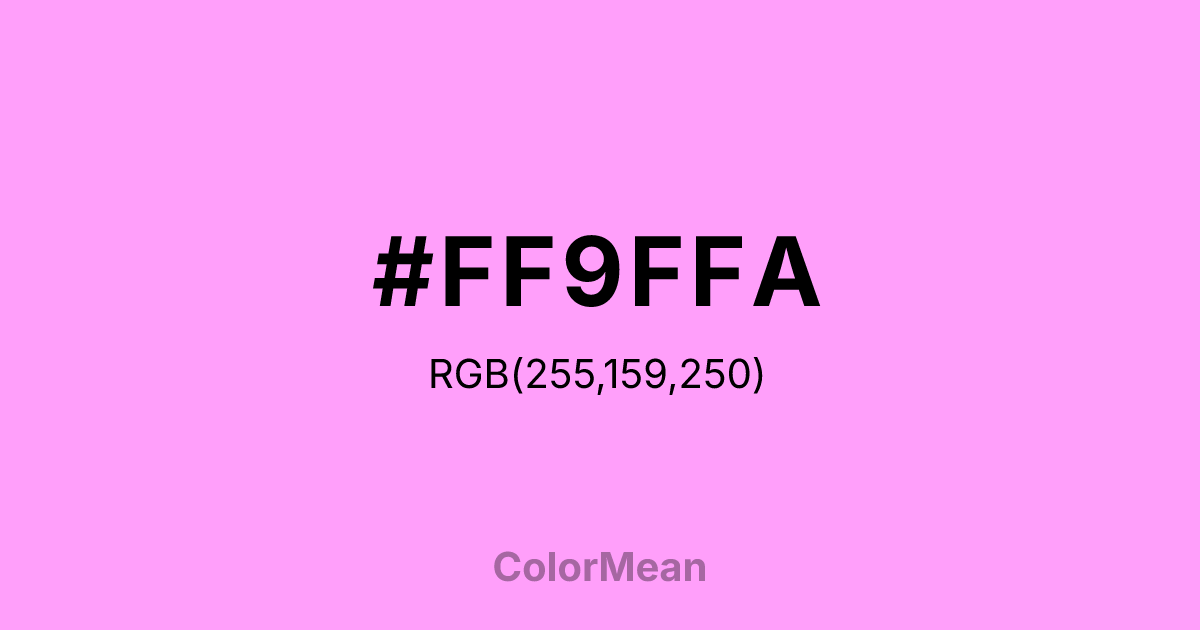 #FF9FFA color swatch