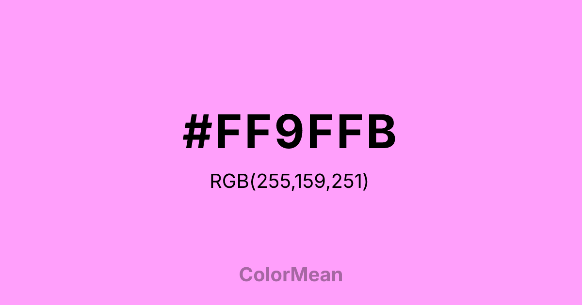 #FF9FFB color swatch