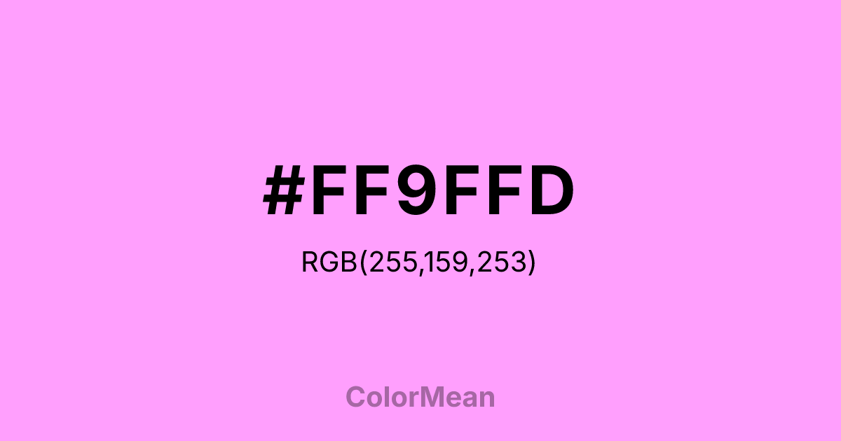 #FF9FFD color swatch