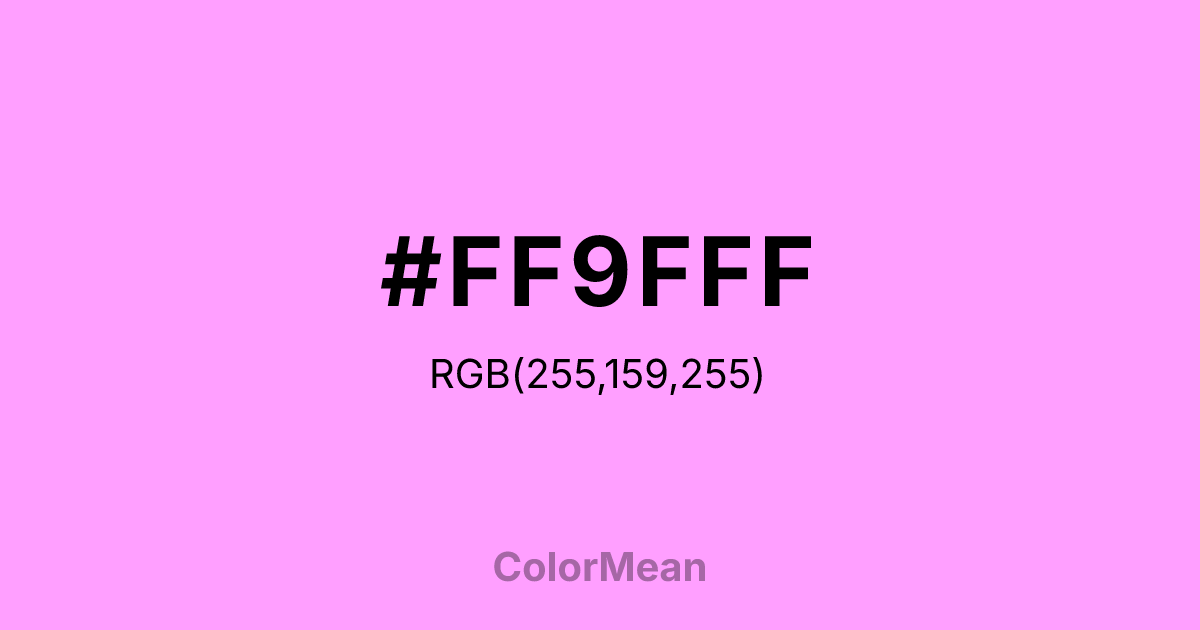 #FF9FFF color swatch
