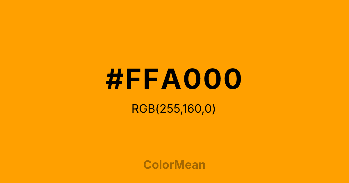#FFA000 color swatch