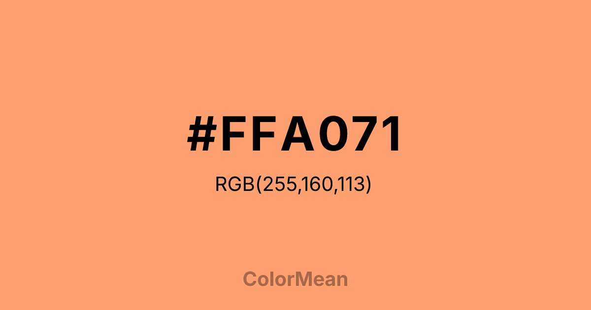 #FFA071 color swatch