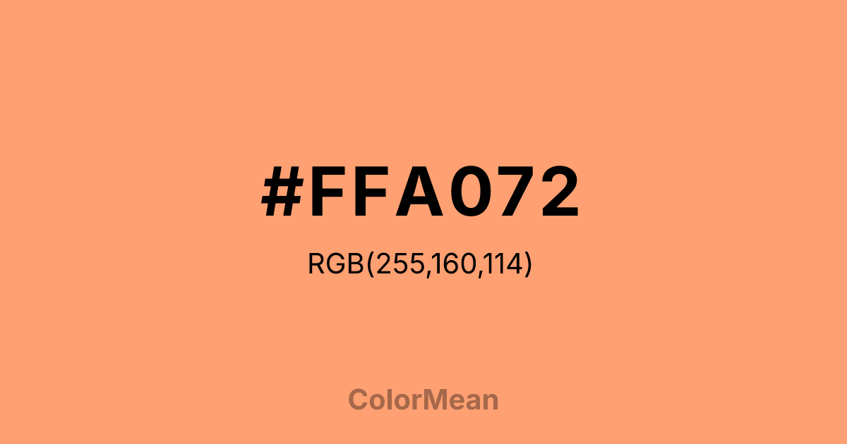 #FFA072 color swatch