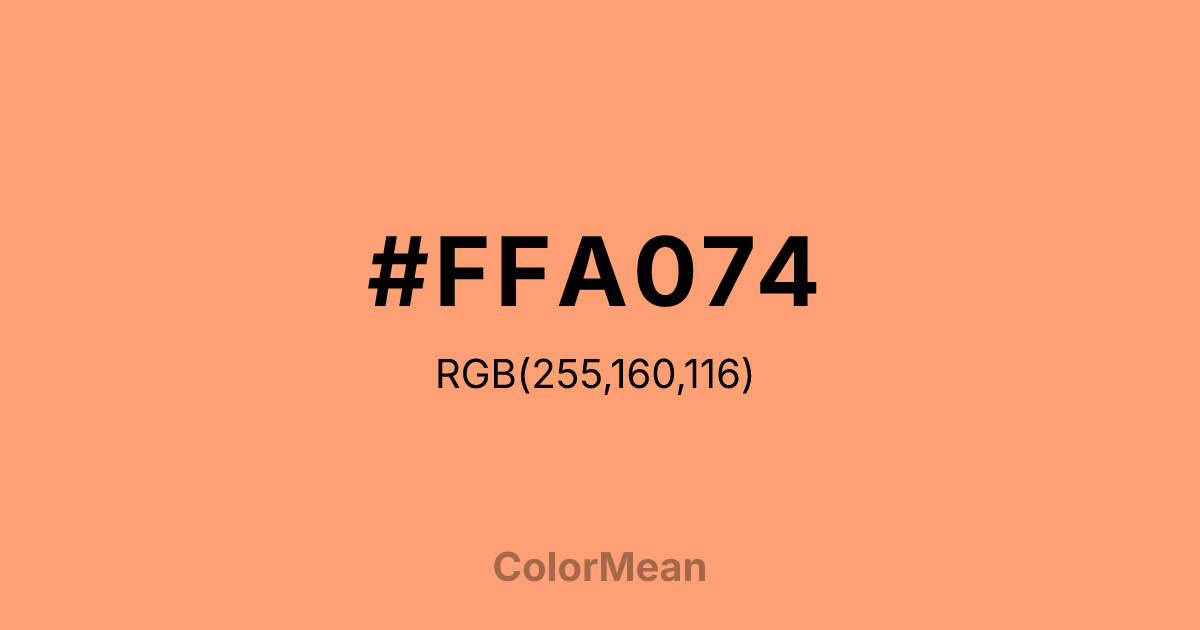 #FFA074 color swatch