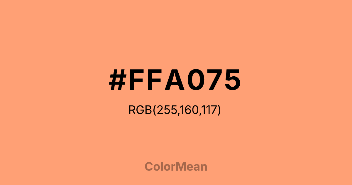 #FFA075 color swatch