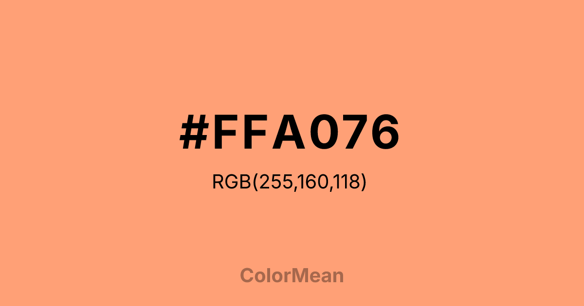 #FFA076 color swatch