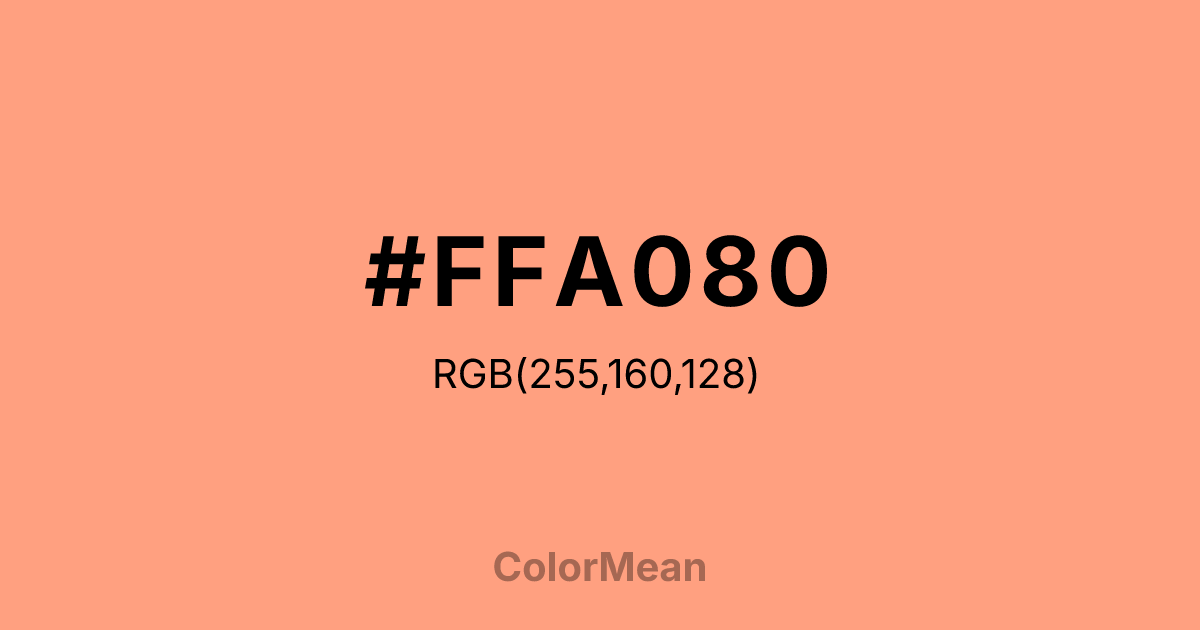 #FFA080 color swatch