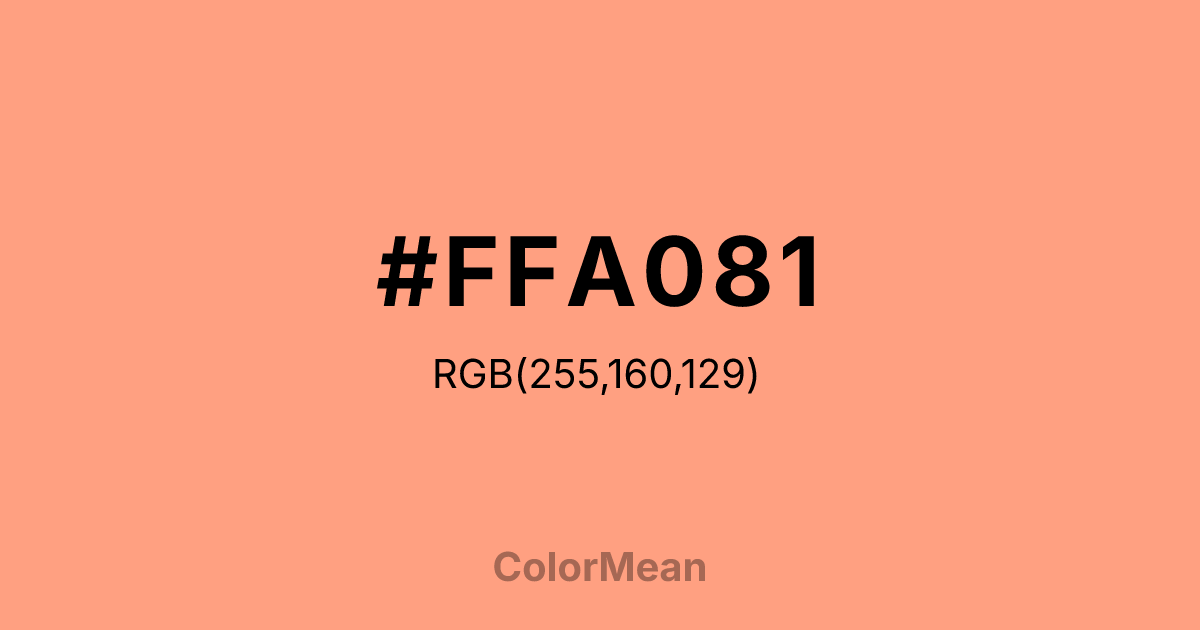#FFA081 color swatch