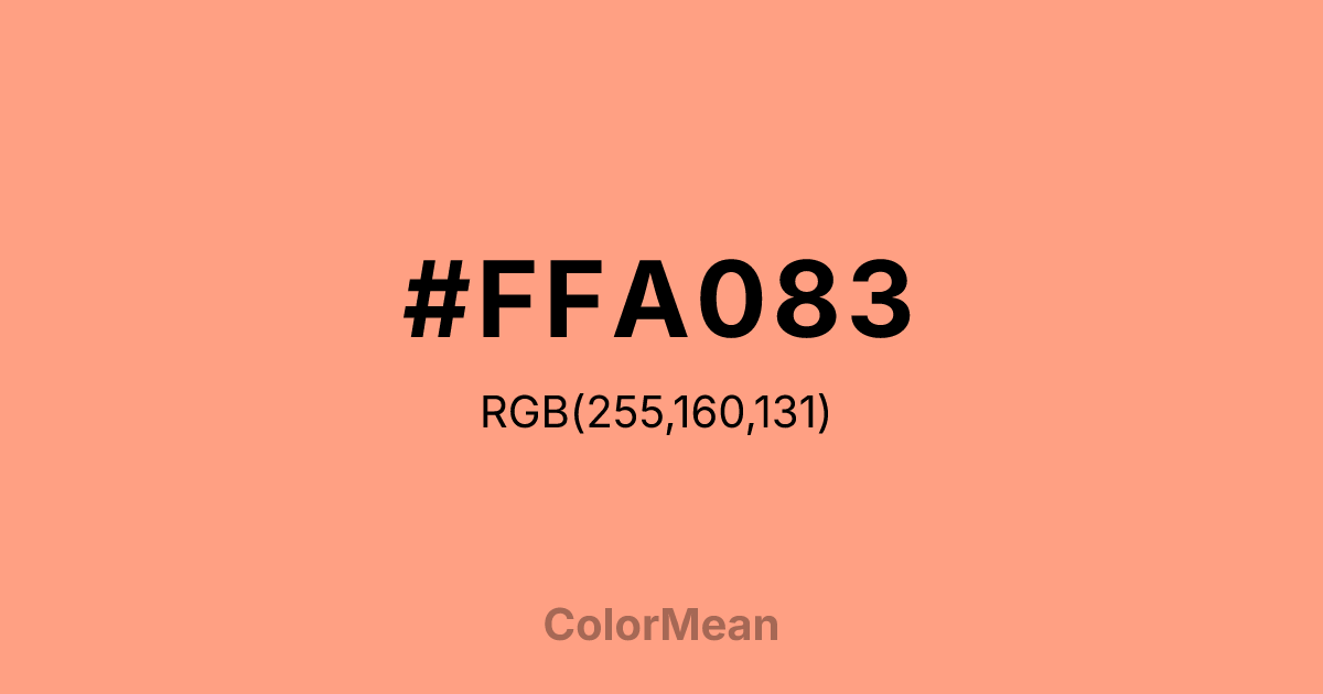 #FFA083 color swatch