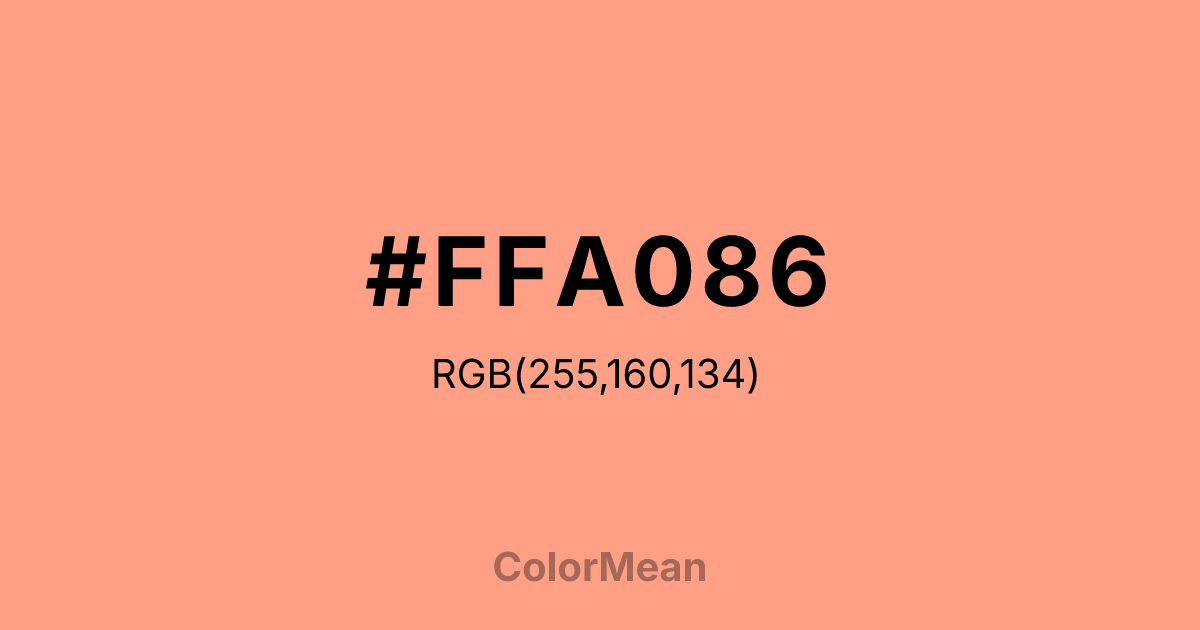 #FFA086 color swatch