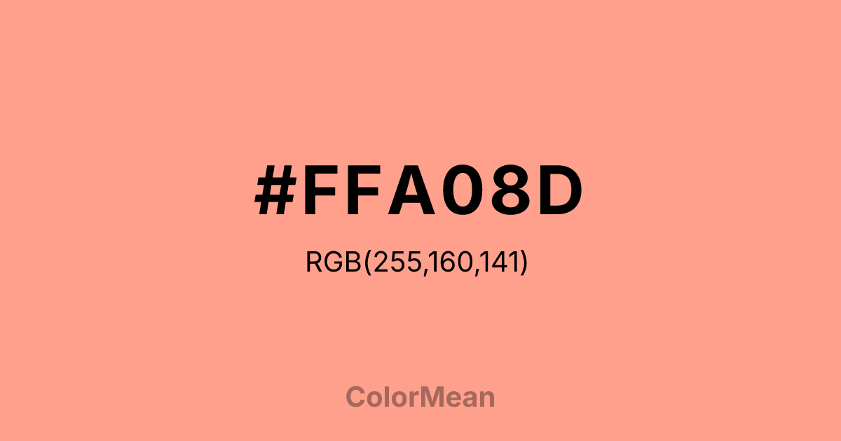 #FFA08D color swatch