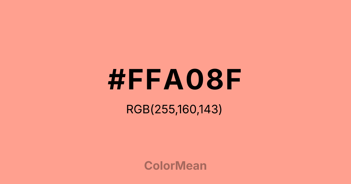 #FFA08F color swatch