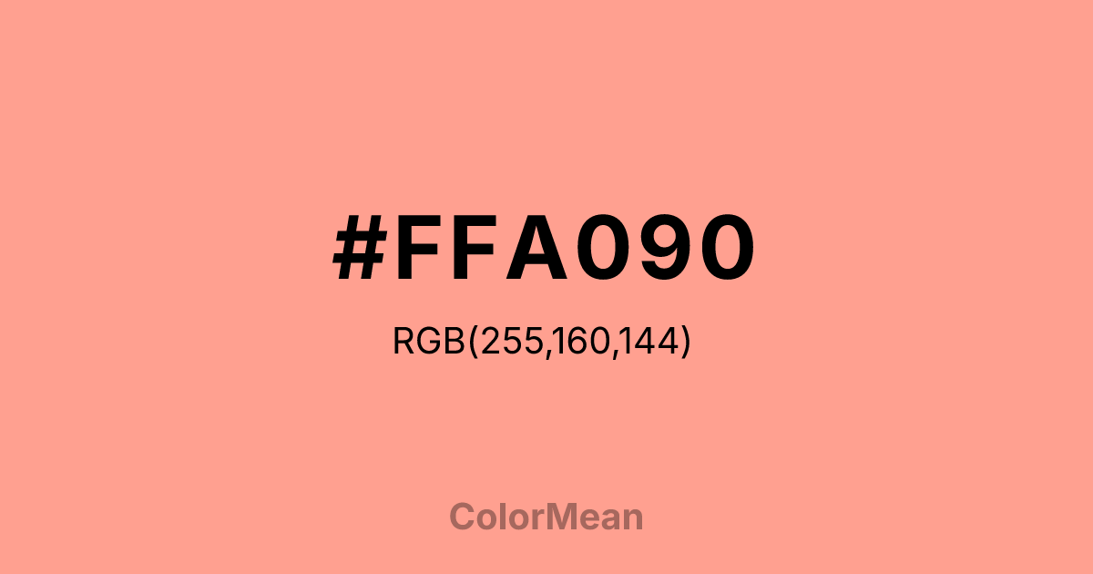 #FFA090 color swatch