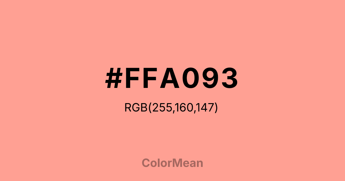 #FFA093 color swatch