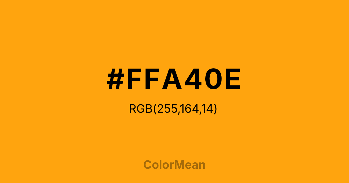 #FFA40E color swatch