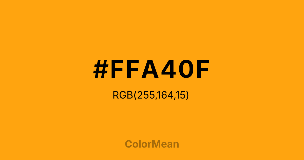 #FFA40F color swatch