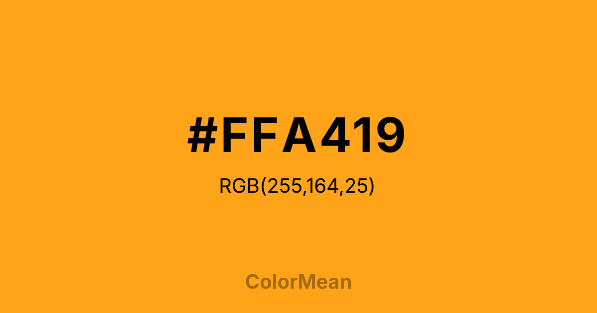 #FFA419 color swatch